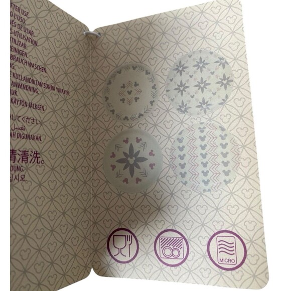 Disney Parks ~ Mickey Mouse Icon Homestead Gray & Pink Salad/Cake Plate Set of 4 - Picture 2 of 8